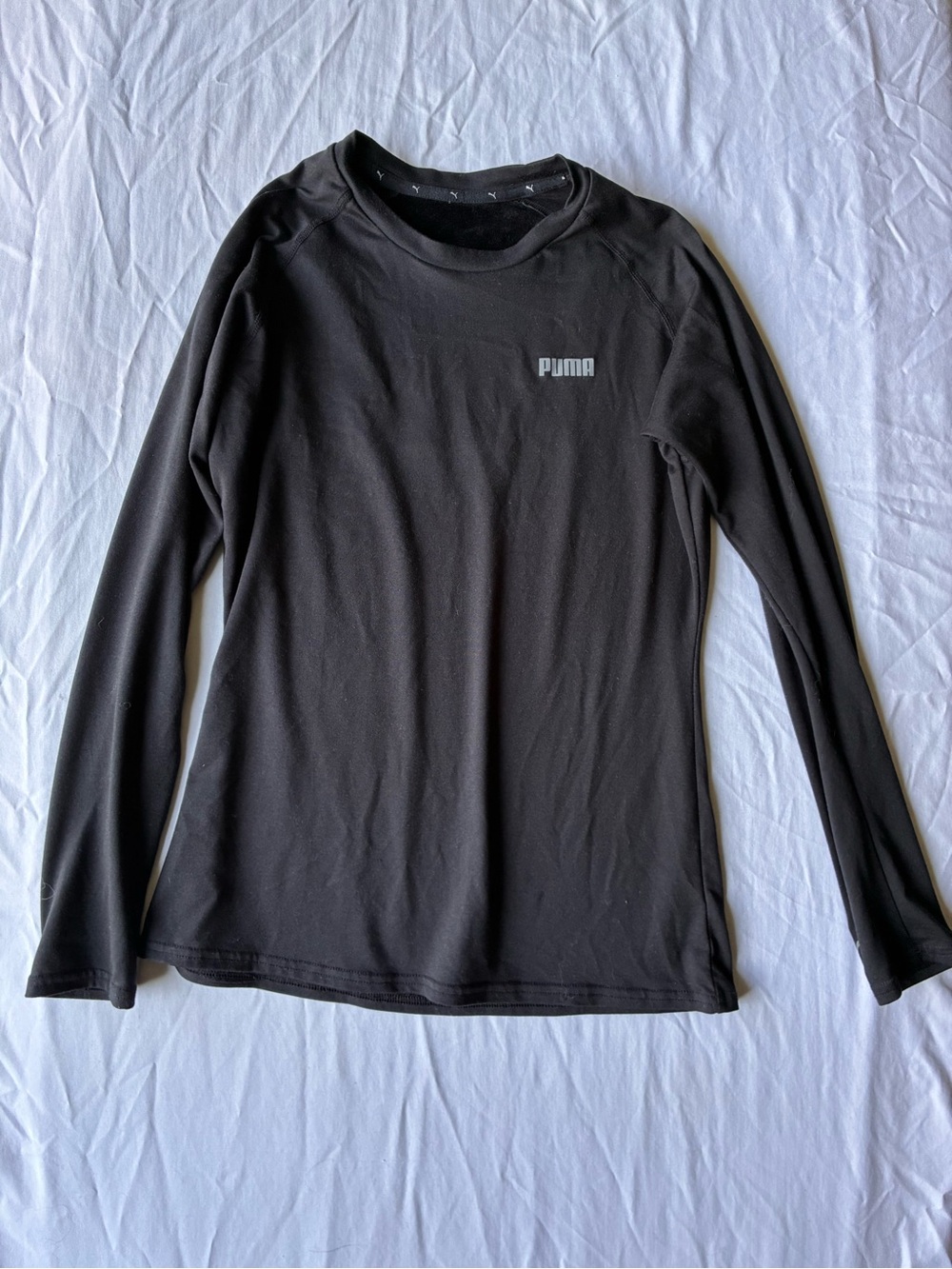 Puma Black Women's Long-Sleeve Crew Neck Top